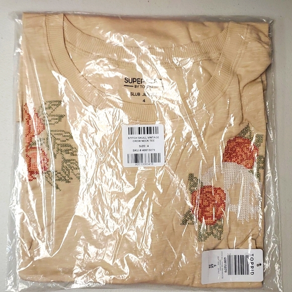 ❤️NWT VINTAGE TORRID TEE - SKULL FLORAL EMBROIDERED GRAPHIC SUPER SOFT - PLUS - Picture 5 of 10